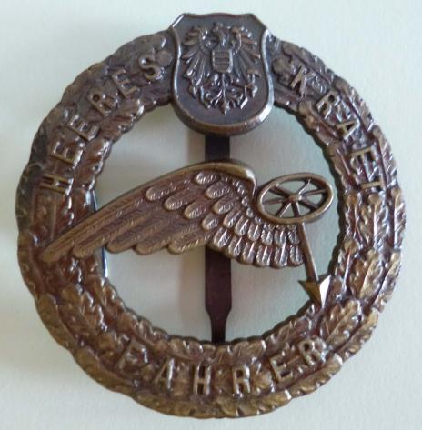 Austria : Army qualified drivers award badge in bronze