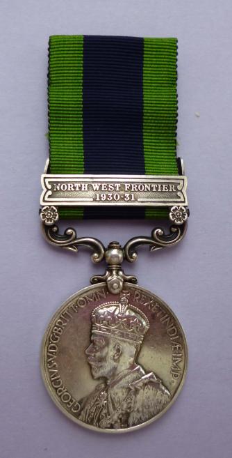 India General Service Medal (GvR) with bar 