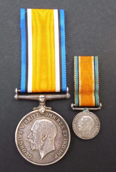 1914-18 War Medal with miniature.