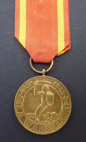 Poland : 1939-45 Warsaw Service medal.