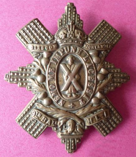 9th Battalion, Highland Light Infantry, The Glasgow Highlanders cap badge.