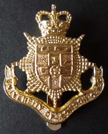 University of London O.T.C. Queen's crown Staybrite cap badge.