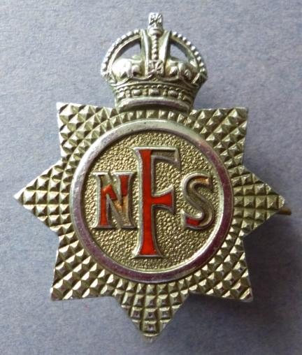 National Fire Service cap badge. King's crown.