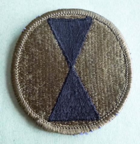 USA : 7th Infantry Division Shoulder Flash - Subdued version.