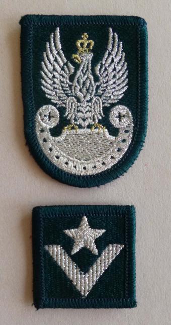 Poland : Polish Army Junior Warrant Officer two-piece Beret Insignia.