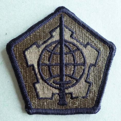 USA : Military Personnel Centre Shoulder Flash - Subdued version.