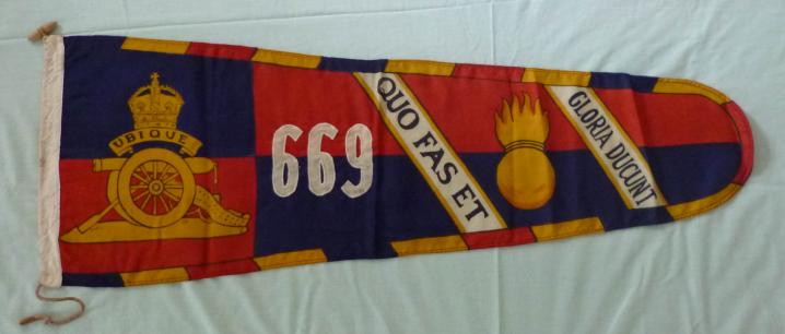 Royal Artillery Unit Pennant (King's crown) - 669 Regiment.