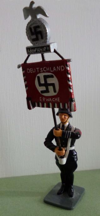 Third Reich : LSSAH 'Deutschland Erwache' Standard-bearer lead soldier.