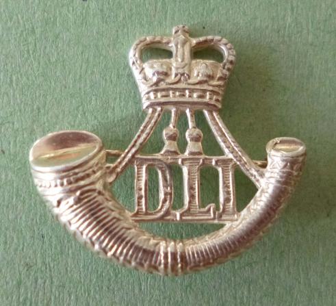 Durham Light Infantry (DLI) Hallmarked Silver Queen's crown Sweetheart Brooch.