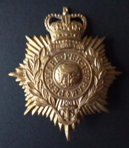 Royal Marines Queen's crown Helmet Plate.