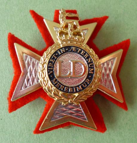 Light Dragoons Queens crown Regimental Cap badge.