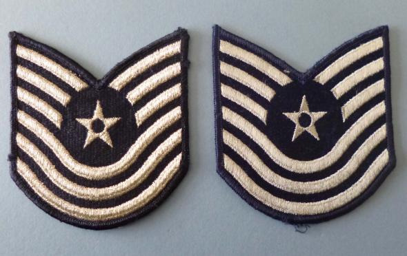 USA : USAF Master Sergeants' Rank Arm Badges for Full-Dress and Service Dress Uniforms.