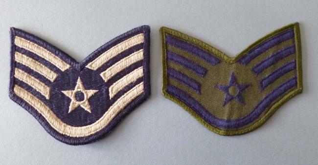 USA : USAF Staff Sergeants' Rank Arm Badges for Service Dress and Fatigues.