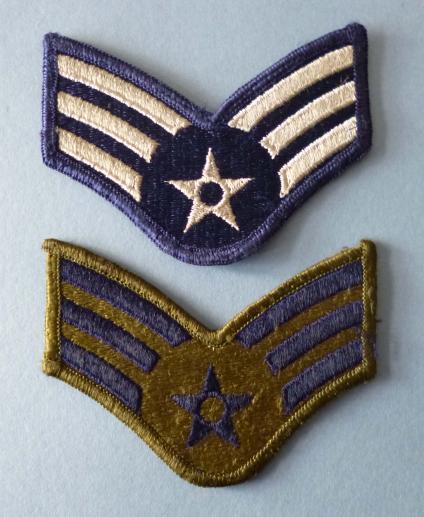 USA : USAF Senior Airman's Rank Arm Badges for Service Dress and Fatigues.