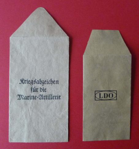 COPY : Third Reich - Two Titled Paper Packets for Nazi Awards.