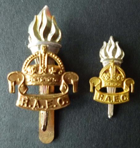 Royal Army Education Corps (King's crown) Cap and Collar Badges.