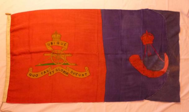 WW2 Flag of The Durham Light Infantry Royal Artillery Units.