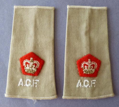 Army Cadet Force (ACF) Matched Pair of Major's Rank-slides.
