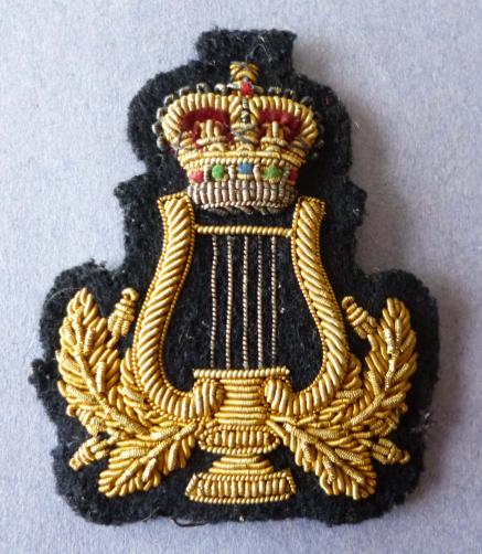 Army Bandmaster Musicians Bullion Queen's crown Armbadge.