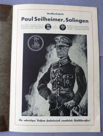 Third Reich : Edged Weapon Catalogue of Waffenfabrik Paul Seilheimer, Solingen.