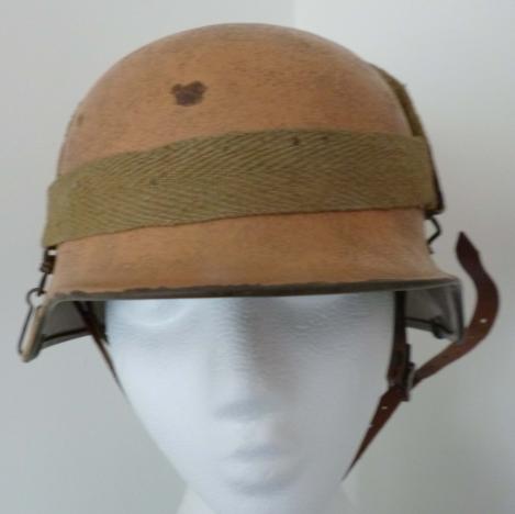 Third Reich : Wehrmacht M40 Camouflaged Steel Helmet complete with 