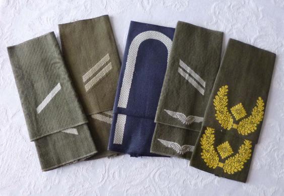 BRD : Collection of Five Matched Pairs of Bundeswehr Rank-slides.