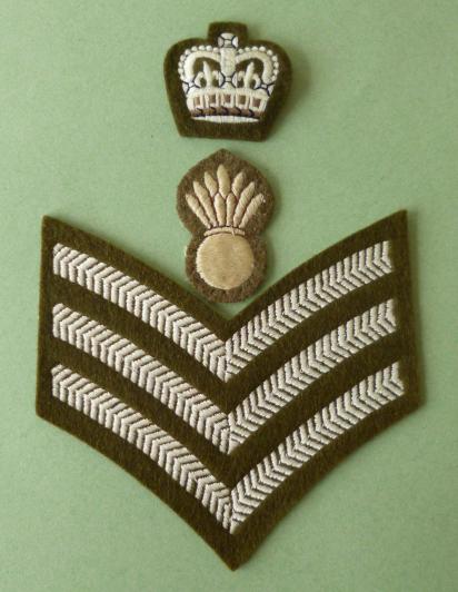 Royal Engineers Staff Sergeant's Service-dress Rank Insignia.