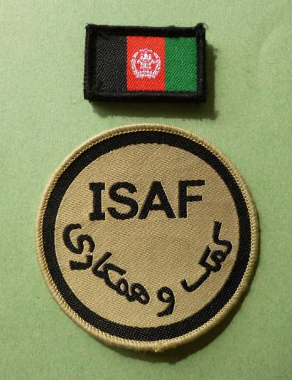 International Security Assistance Force (ISAF) & Afghanistan Force Liaison Shoulder-flashes (TRFs).
