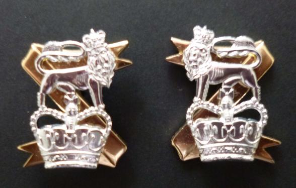 Light Dragoons Pair of Staybrite Collar Badges with Back-plates, etc.