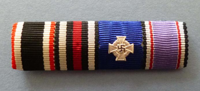 Third Reich : Four-space Medal-ribbon Bar.