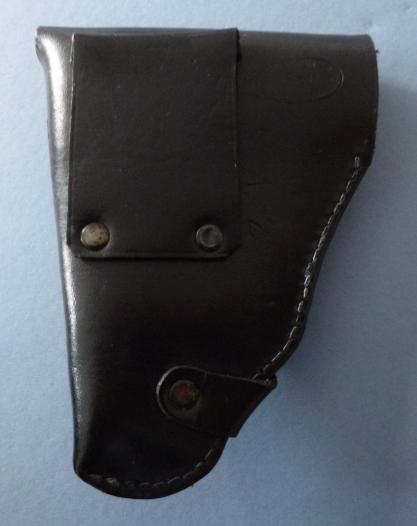Third Reich : Black Leather Pistol Holster dated 1942.