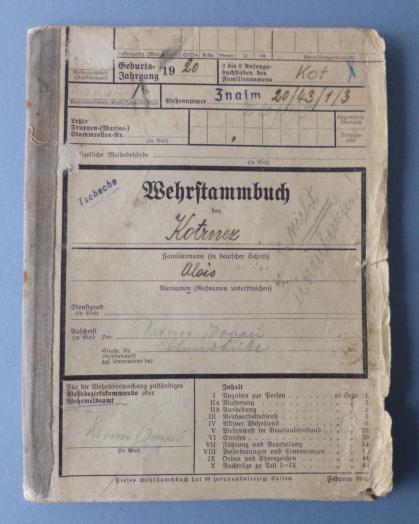 Third Reich : Wehrstammbuch (Military Record Book).