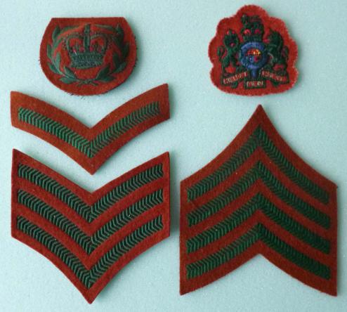 Collection of Five Women's Royal Army Corps (WRAC) NCO's Rank Badges.