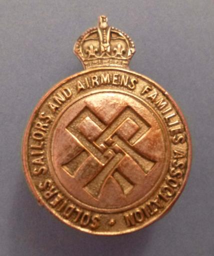 Soldiers, Sailors and Airmens Families Association (SSAFA) In-service Personnel King's crown Cap Badge.