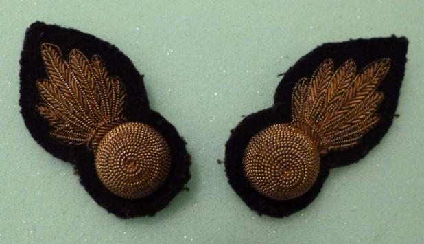 Pair of Royal Artillery Officer's No.1 Dress (blues) Collar Badges.