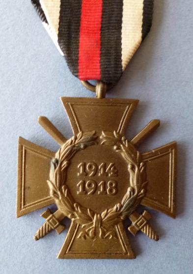 1914-18 German Cross of Honour for Combattants. (Ehrenkreuz für Frontkämpfer).