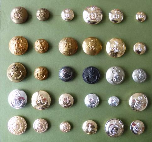 Collection of 50 Different British Army Buttons.