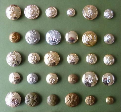 Collection of 50 Different British Army Buttons.