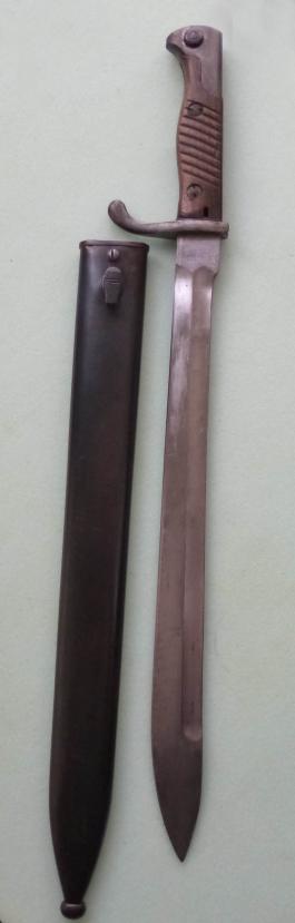 Imperial : German S98/05 nA S Abg. (Sawback removed) Bayonet with Scabbard.