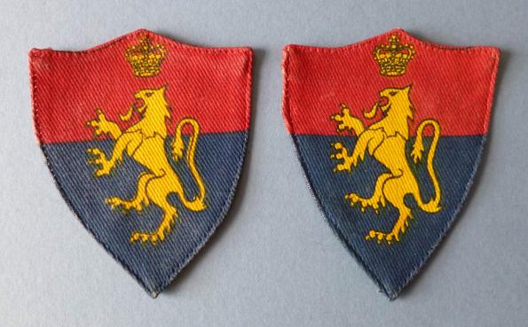 Army HQ Middle East Land Forces Printed Queen's crown Shoulder Flashes.