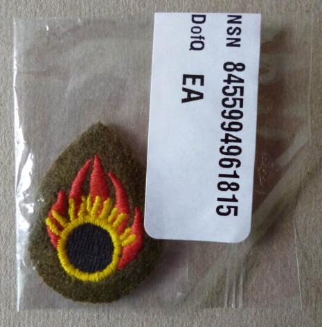 Army Ammunition Technical Officer (ATO) Machine-embroidered Arm-badge.