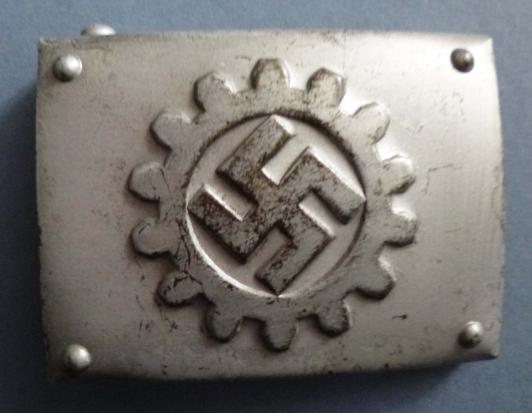 Third Reich : Deutsche Arbeitsfront (DAF) / Werkscharen Enlisted-ranks Steel Belt-buckle.