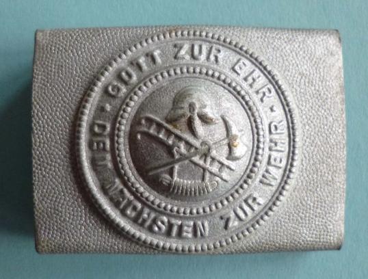 Third Reich : Feuerwehr enlisted-ranks Belt-buckle.