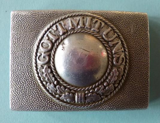 Third Reich : Polizei Immediate Post-war Re-worked Army Belt-buckle.