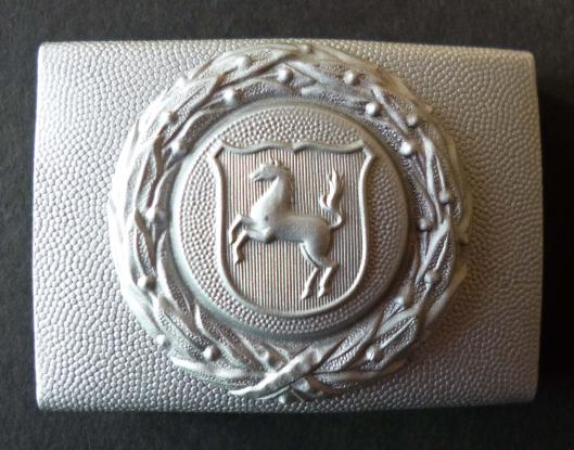 BRD : West German Westphalia Land Polizei / Feuerwehr Belt-buckle.