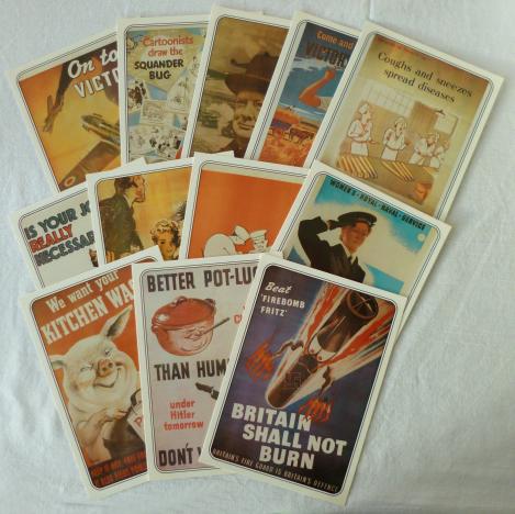 Set of Twelve Postcards of British Wartime Posters.