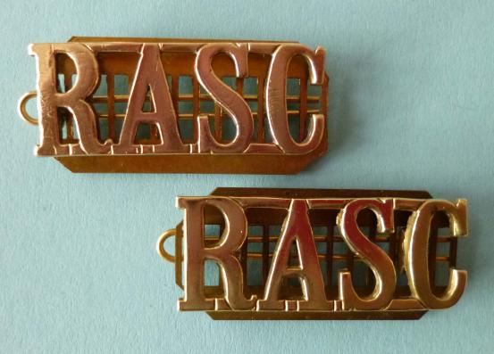 Royal Army Service Corps pair of Brass 