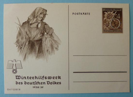 Third Reich : Postcard Marking the 1938/39 Winterhilfswerk.