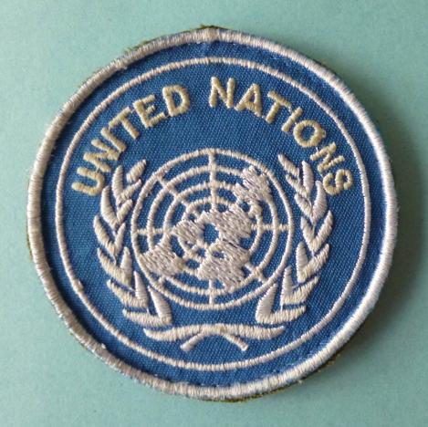 United Nations Shoulder-flash with Velcro backing.