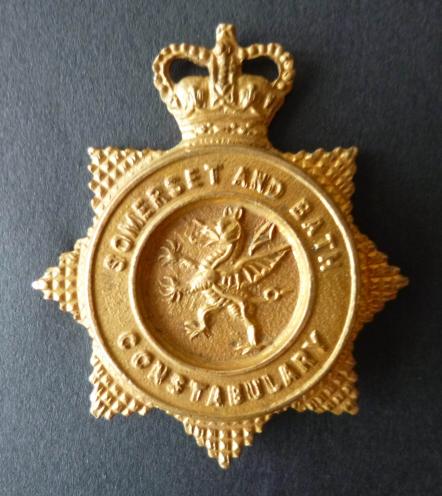 Somerset and Bath Constabulary Queen's crown Cap-badge.